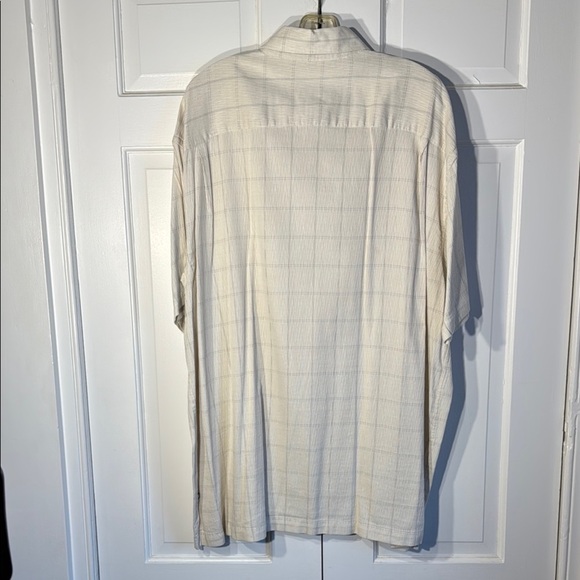 Geoffrey Beene Cream Casual Button Down Shirt Short Sleeve - Picture 2 of 4